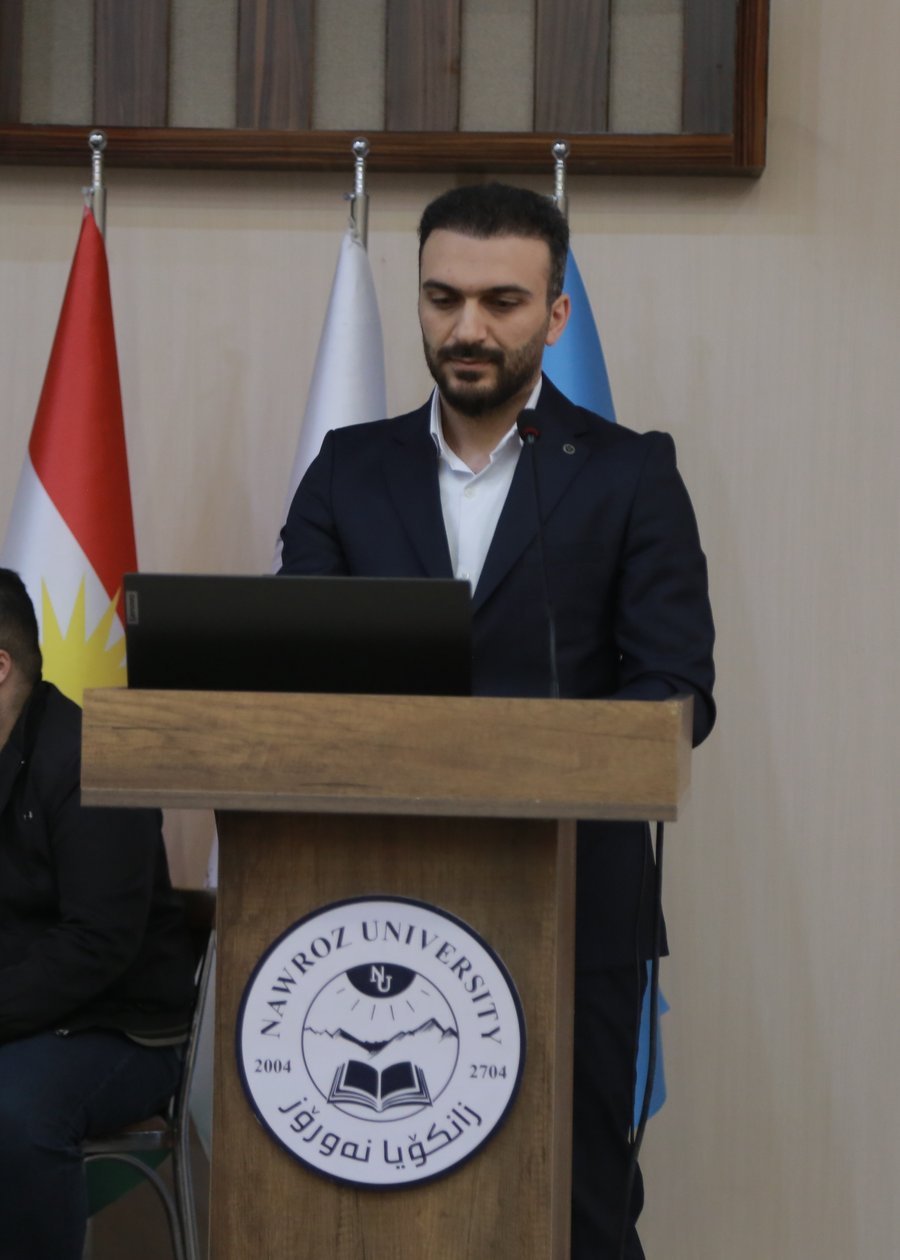 Omeed presenting at Nawroz University